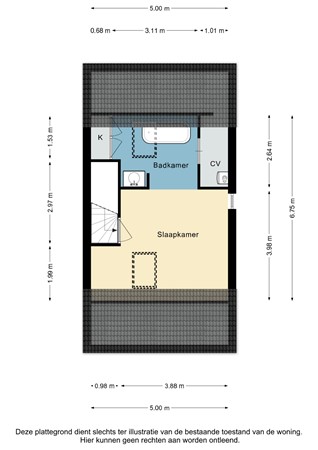 Plattegrond - Hermanstraat 26, 6433 DE Hoensbroek - Hermanstraat 26 Hoensbroek - Zolder 2D.jpg